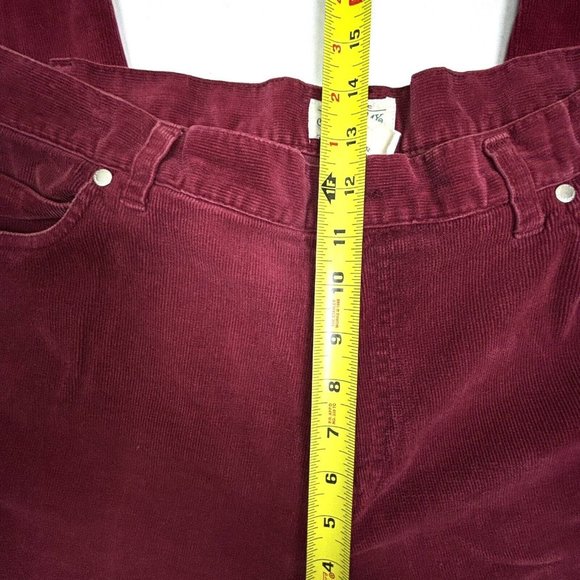 St Johns Bay Corduroy Pants Jeans Women’s 14 31x30 Straight‎ High Crimson EUC - Picture 6 of 9